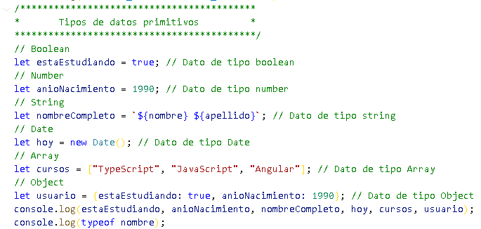 datos primitivos